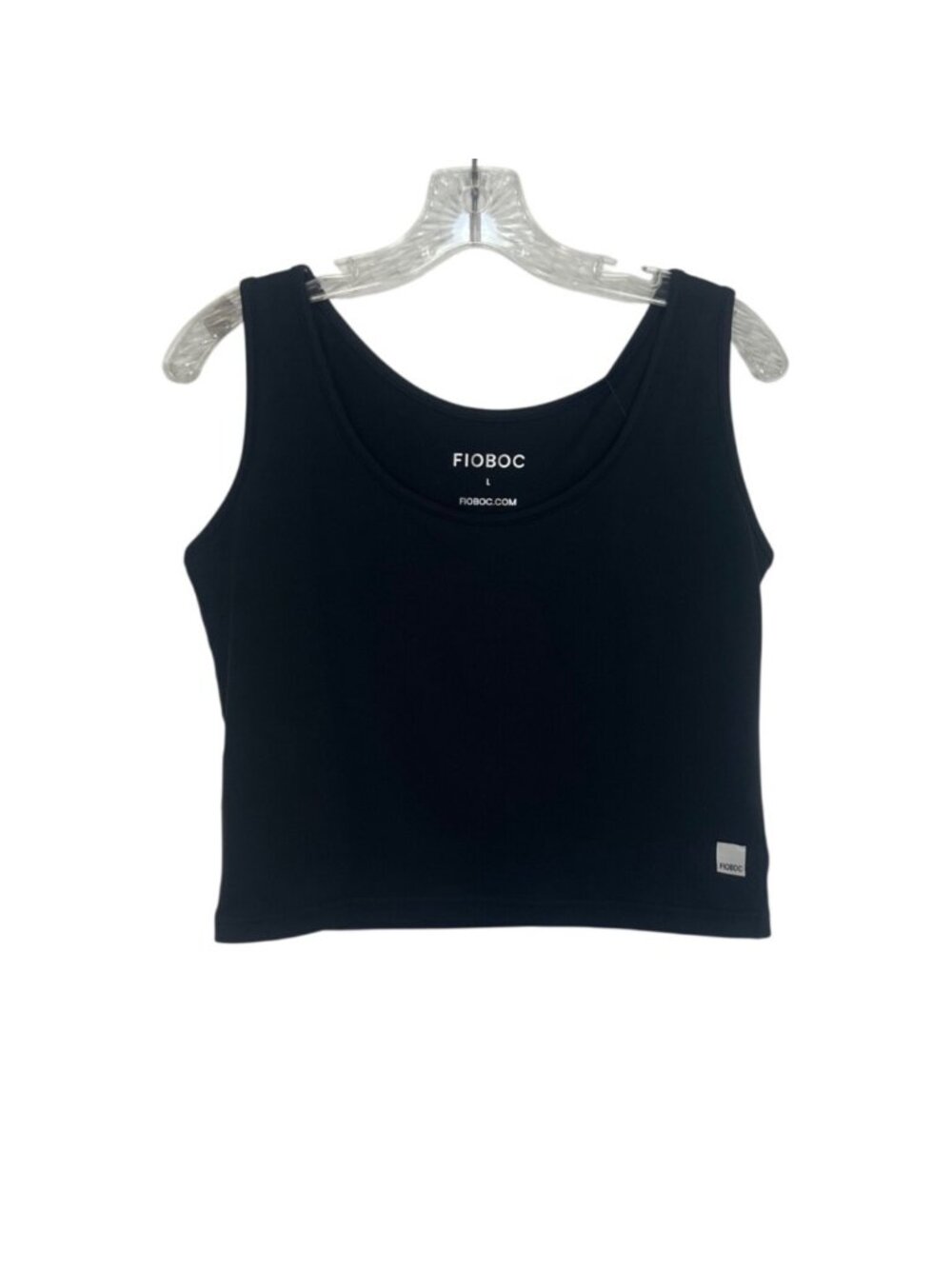 FIOBOC Sleeveless Athletic Tank Top‎ Cropped Womens Black Large New
